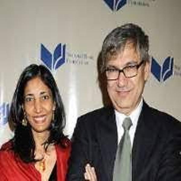 Kiran Desai with her boyfriend, Orhan Pamuk