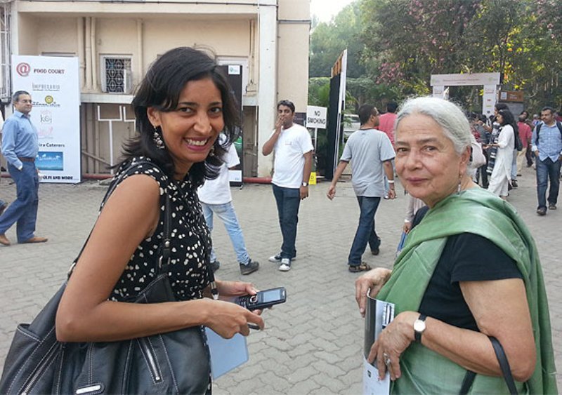 Kiran Desai with her mother, Anita Desai at a Literary festival in Mumbai