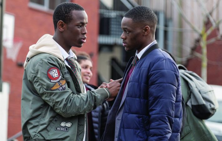 Micheal Ward (left) in Blue Story (2019)