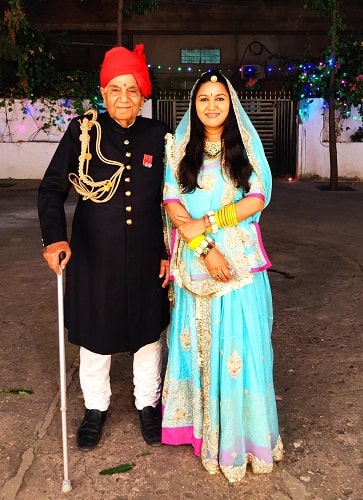 Rajnigandha Shekhawat with her father