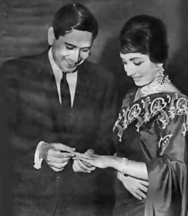 Sadhana with husband R K Nayyar