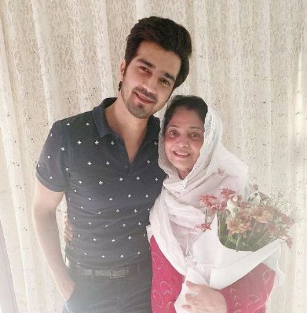 Shahzad Sheikh with his mother