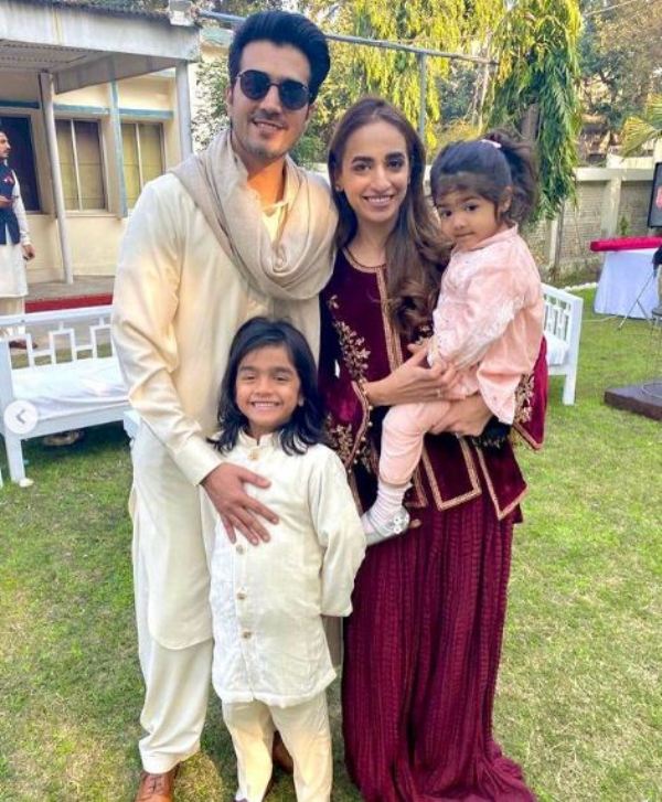 Shahzad Sheikh with his wife and children