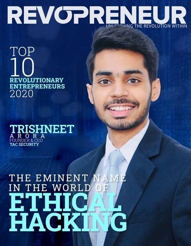 Trishneet Arora featured on a magazine cover