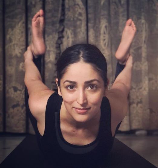 Yami Gautam doing Yoga