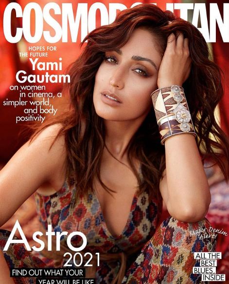 Yami Gautam on the cover of the Cosmopolitan magazine