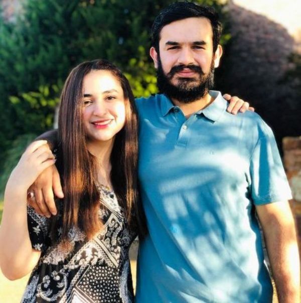 Yumna Zaidi with her brother