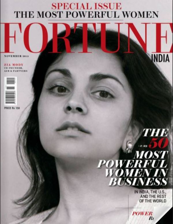 Zia Mody on the cover page of Fortune India Magazine