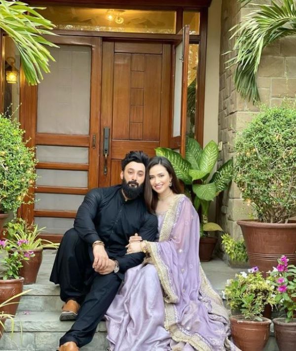 Sana Javed with her husband