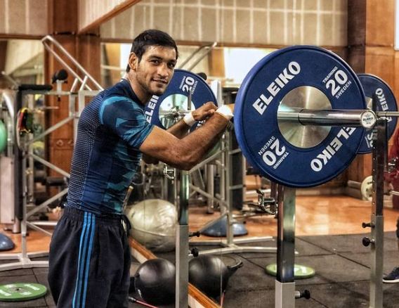 Ashish Kumar inside the gym