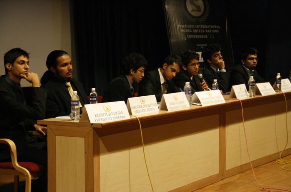 Atish Mathur during Symbiosis International Model United Nations Conference