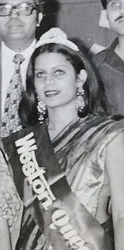 Celina Jaitly's mother in a beauty pageant