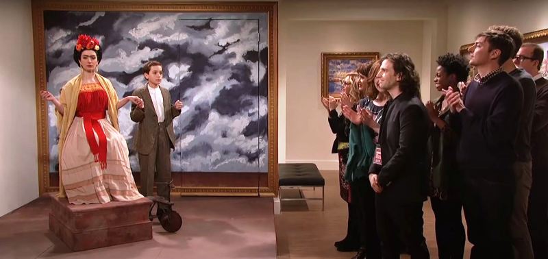 David Iacono portraying a famous painting in Saturday Night Live (2014)