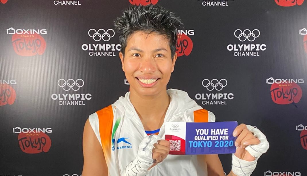 Lovlina Borgohain with her ticket to the Tokyo Olympics 2020