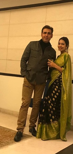 Mairaj Ahmad Khan with his wife