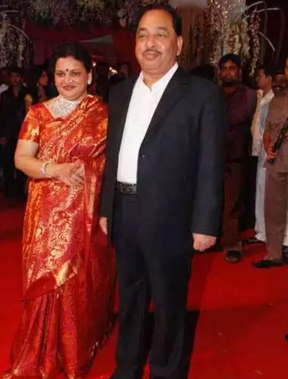 Narayan Rane with his wife