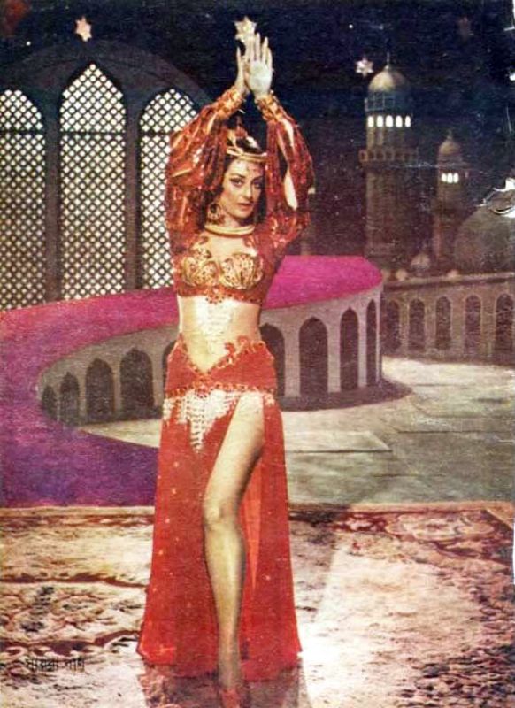 Saira Banu while dancing in a film