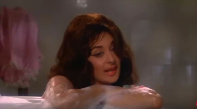 Saira Banu while shooting a bold scene in a bathtub