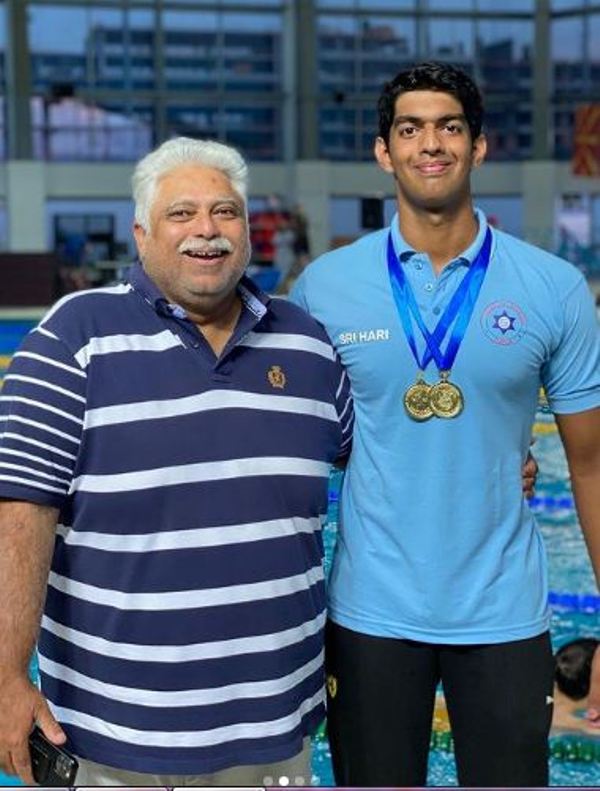 Srihari Nataraj with his coach