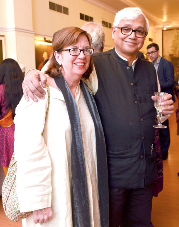 Amitav Ghosh with his wife