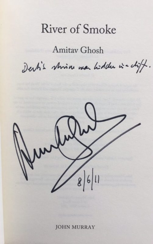 Amitav Ghosh's autograph
