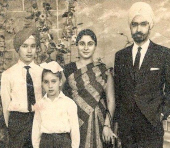 An old picture of Hardeep Singh Puri with his family