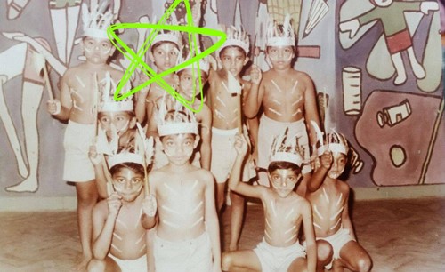Anandha Kannan (in star) during a school play