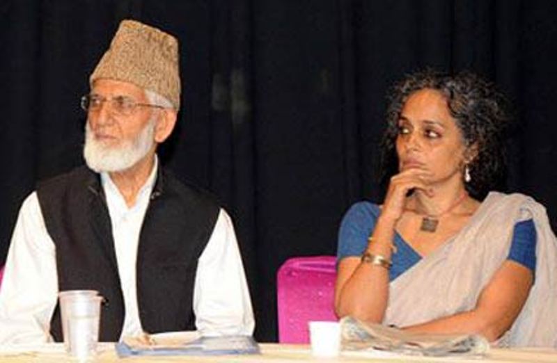 Arundhati Roy with Syed Ali Shah Geelani in 2010