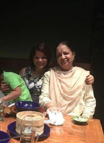 Arzoo Govitrikar with her mother