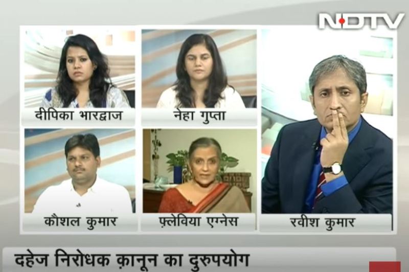 Deepika Narayan Bhardwaj on the debate panel of a news channel