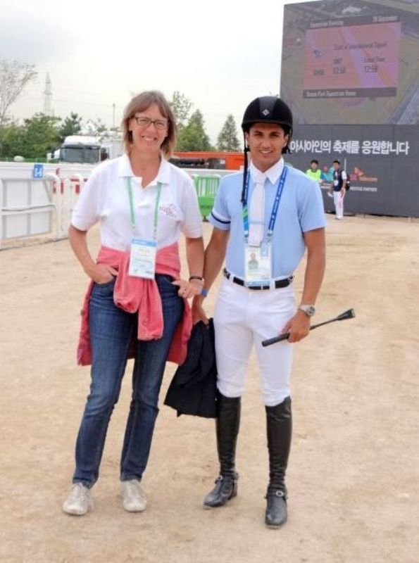 Fouaad Mirza with his coach