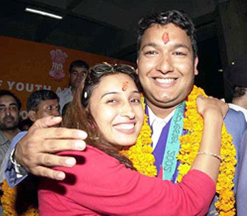Jaspal Rana with his wife, Reena Rana