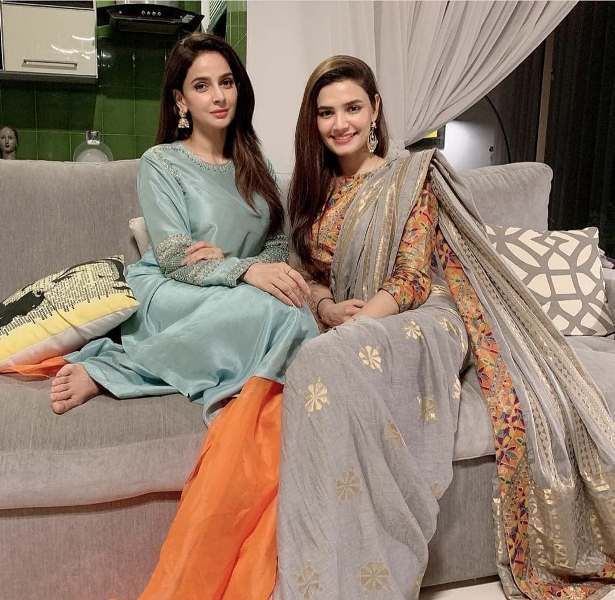 Kiran Haq with her bestfriend Saba Quamar