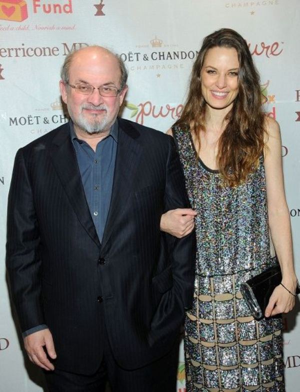 Salman Rushdie with Topaz Page Green