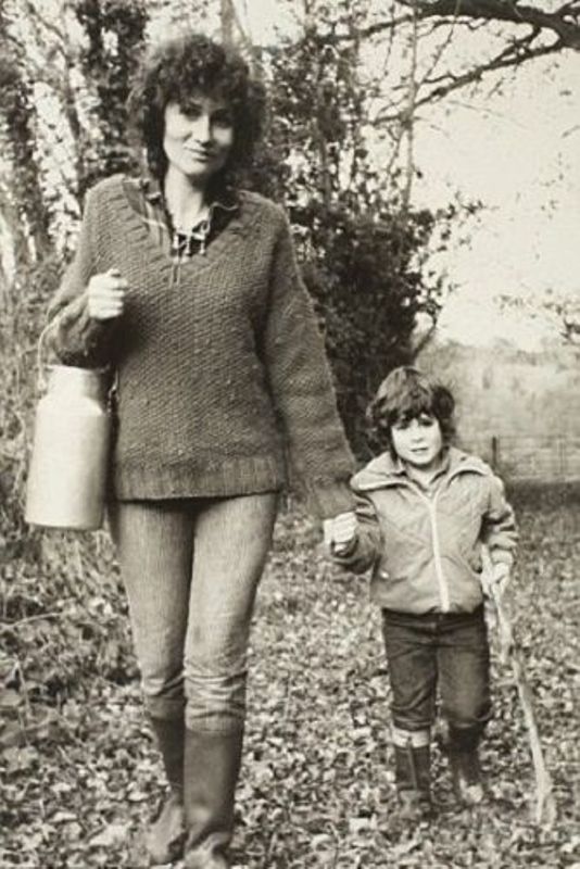 Salman Rushdie's first wife Clarissa Luard and son 