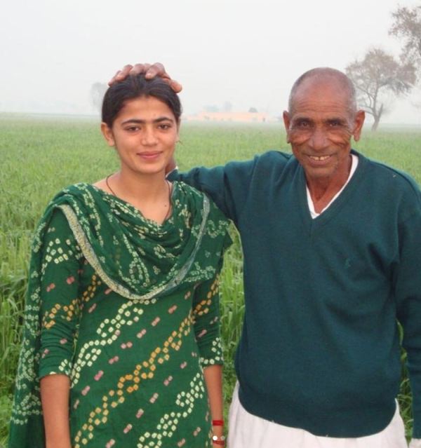 Savita with her grandfather