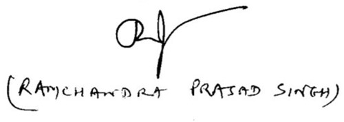 Signature of Ram Chandra Prasad Singh