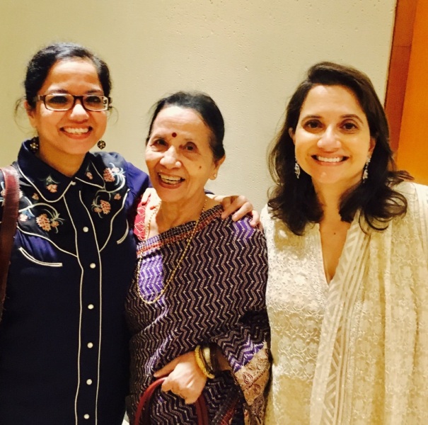 Vikram Chandra's mother Kamna Chandra with her daughters - Tanuja Chandra and Anupama Chopra