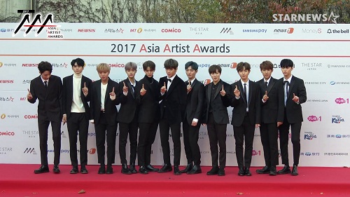 Wanna One at Asia Artist Awards