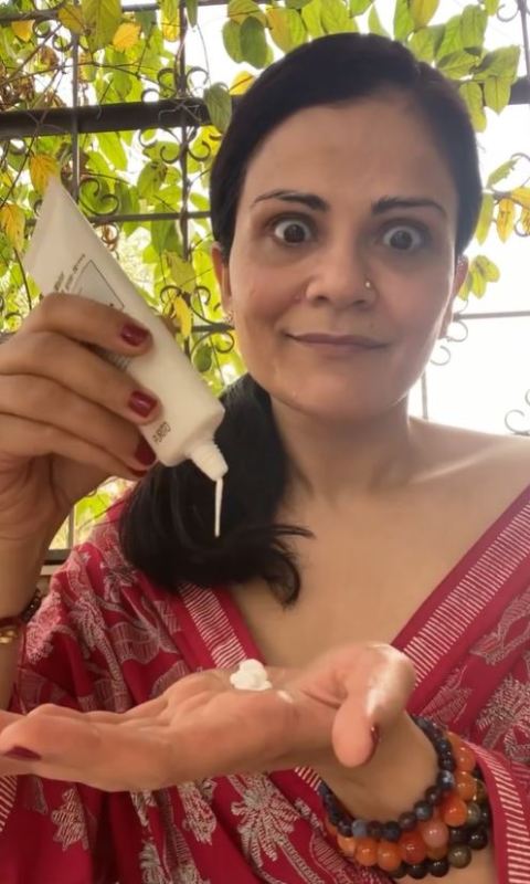 A product being endorsed by Vasudha Rai on her Instagram account