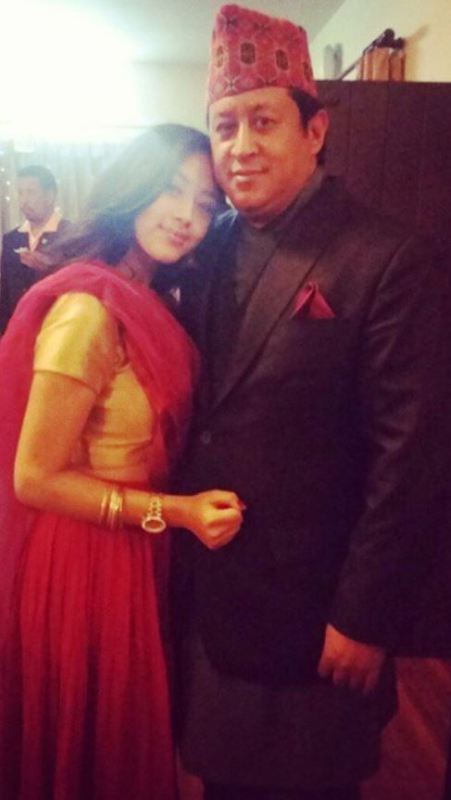 Anna Sharma with her father