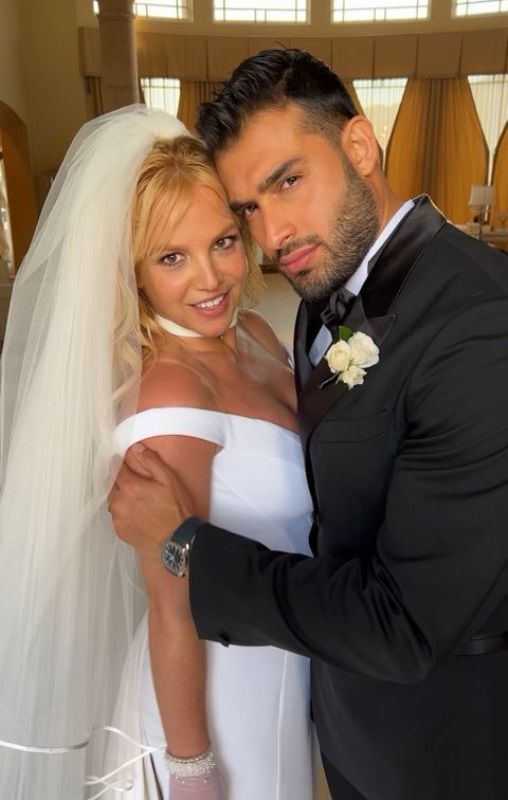 Britney Spears and Sam Asghari's wedding photo