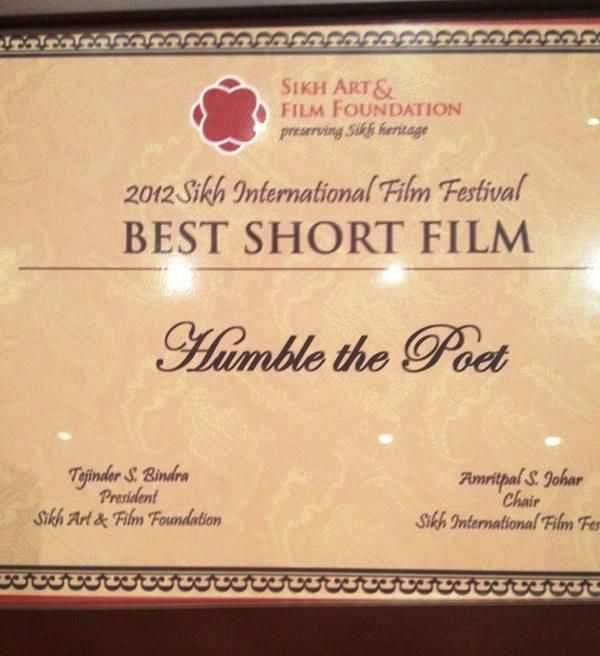 Documentary on Humble The Poet wins Best Short Film in 2012