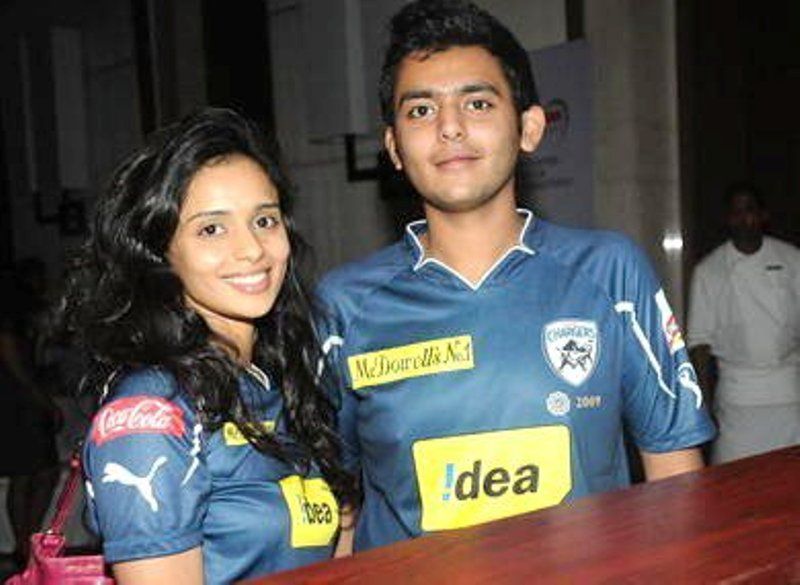 Gayatri Reddy with her brother