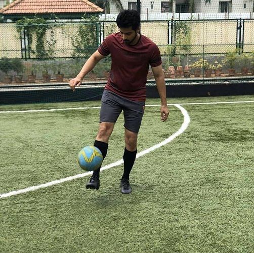 Harish Kalyan playing soccer