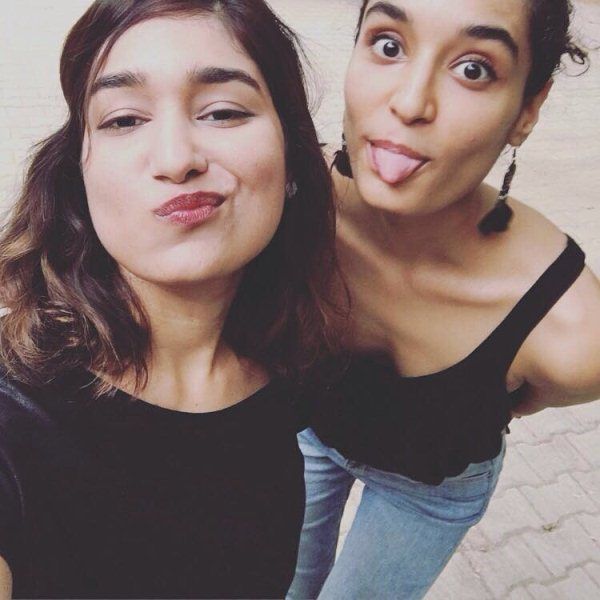 Kanishtha Dhankar with her sister