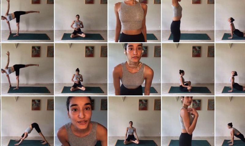 Kanishtha practicing Yoga