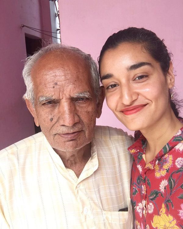 Kanishtha with her grandfather