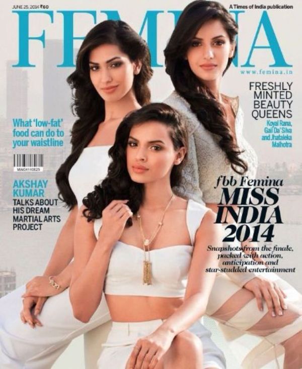 Koyal Rana on the cover of Femina Magazine