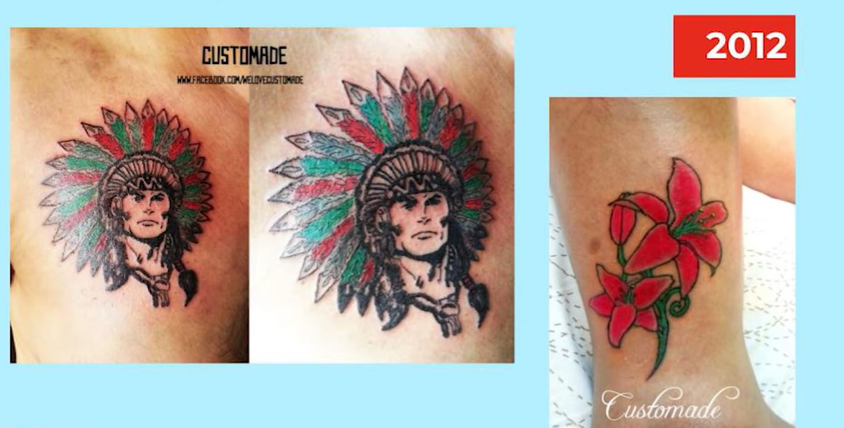 Larissa's first tattoos as a tattoo artist